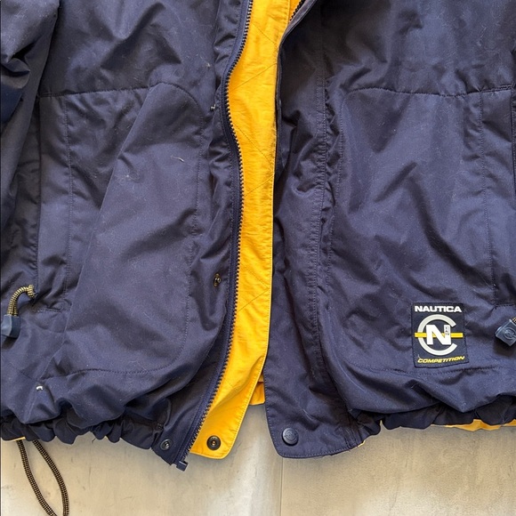 Nautica  competition, jacket, reversible blue  yellow  midweight rain jacket EUC - Picture 3 of 11